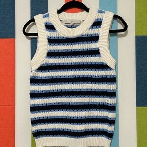 Striped Sleeveless Sweater Vest